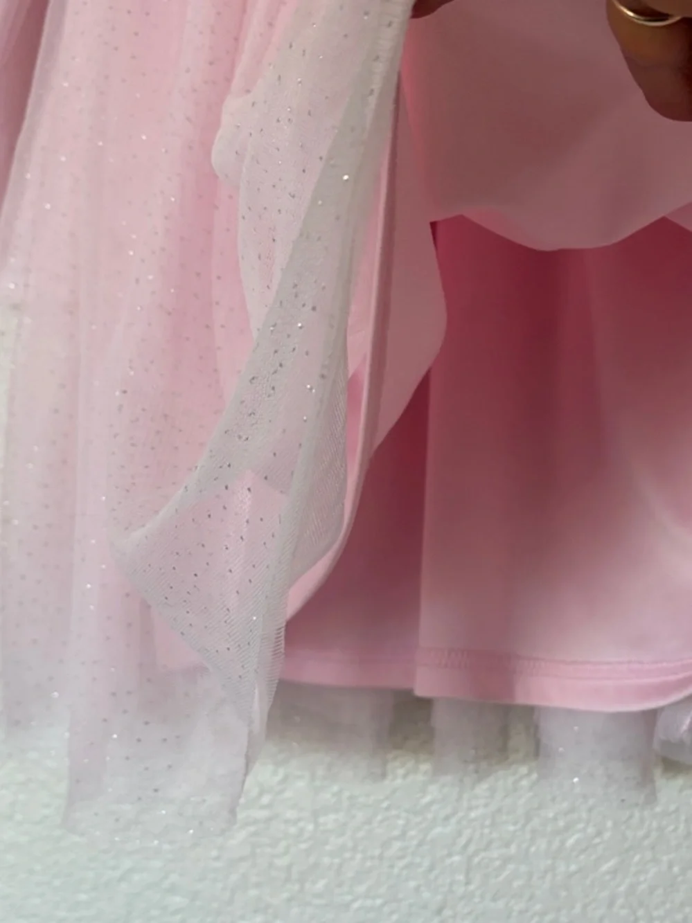 The Children's Place Light Pink Velour Tulle Party Dress